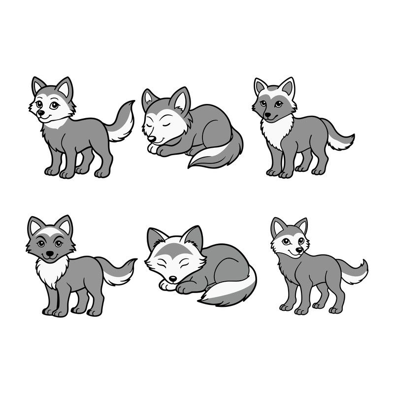 Baby Wolf SVG Bundle 1