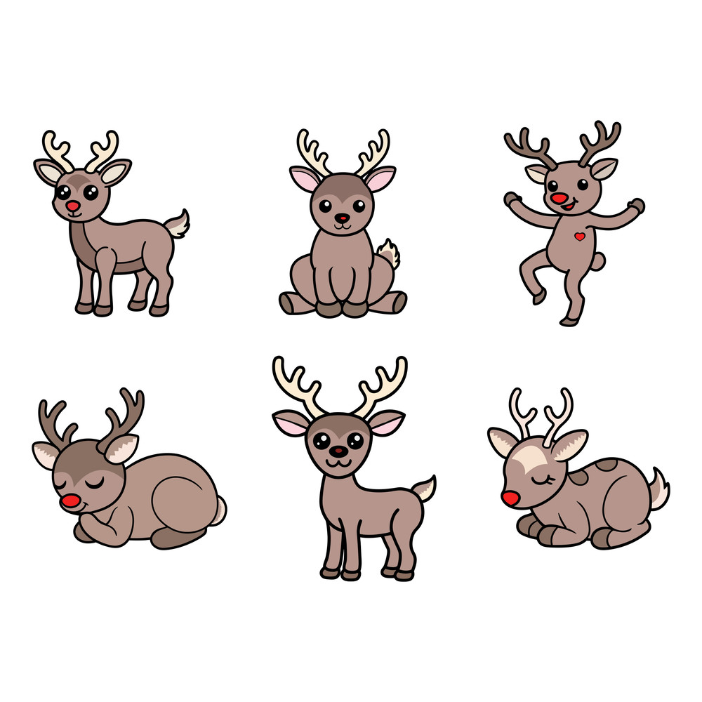 Cute Reindeer SVG Bundle 0