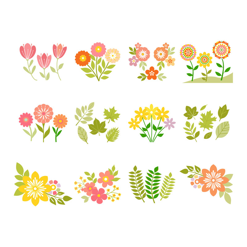 Floral Clipart Svg Bundle 0