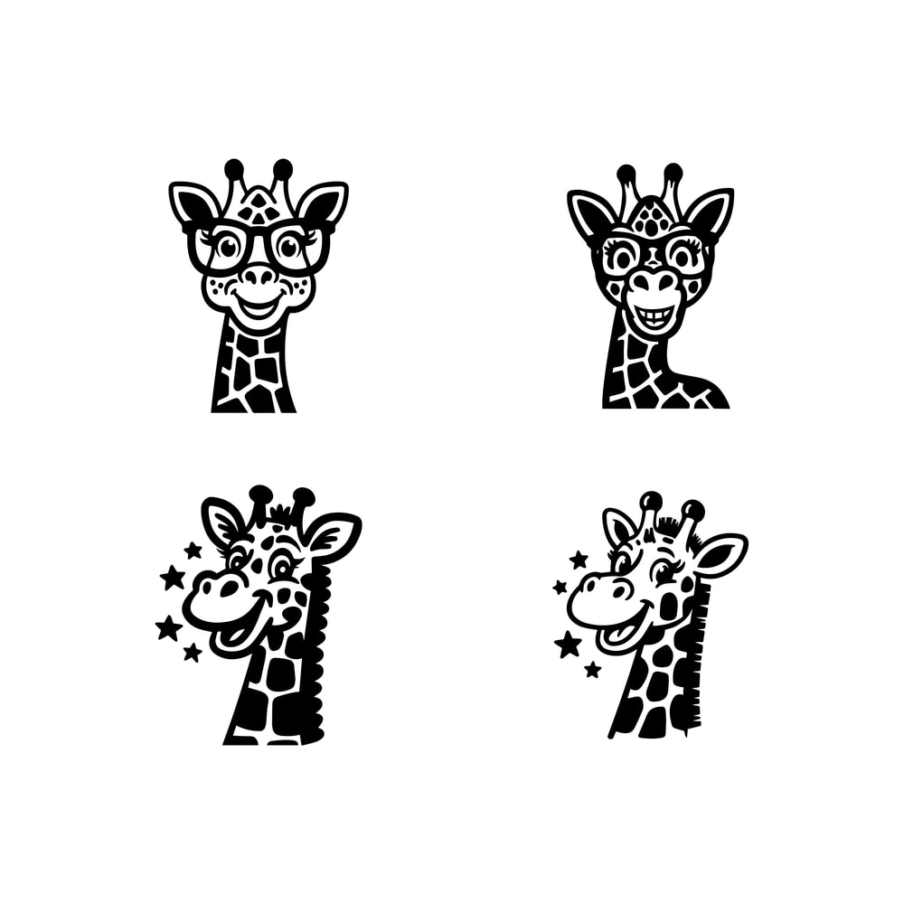 Baby Giraffe Svg Bundle 1