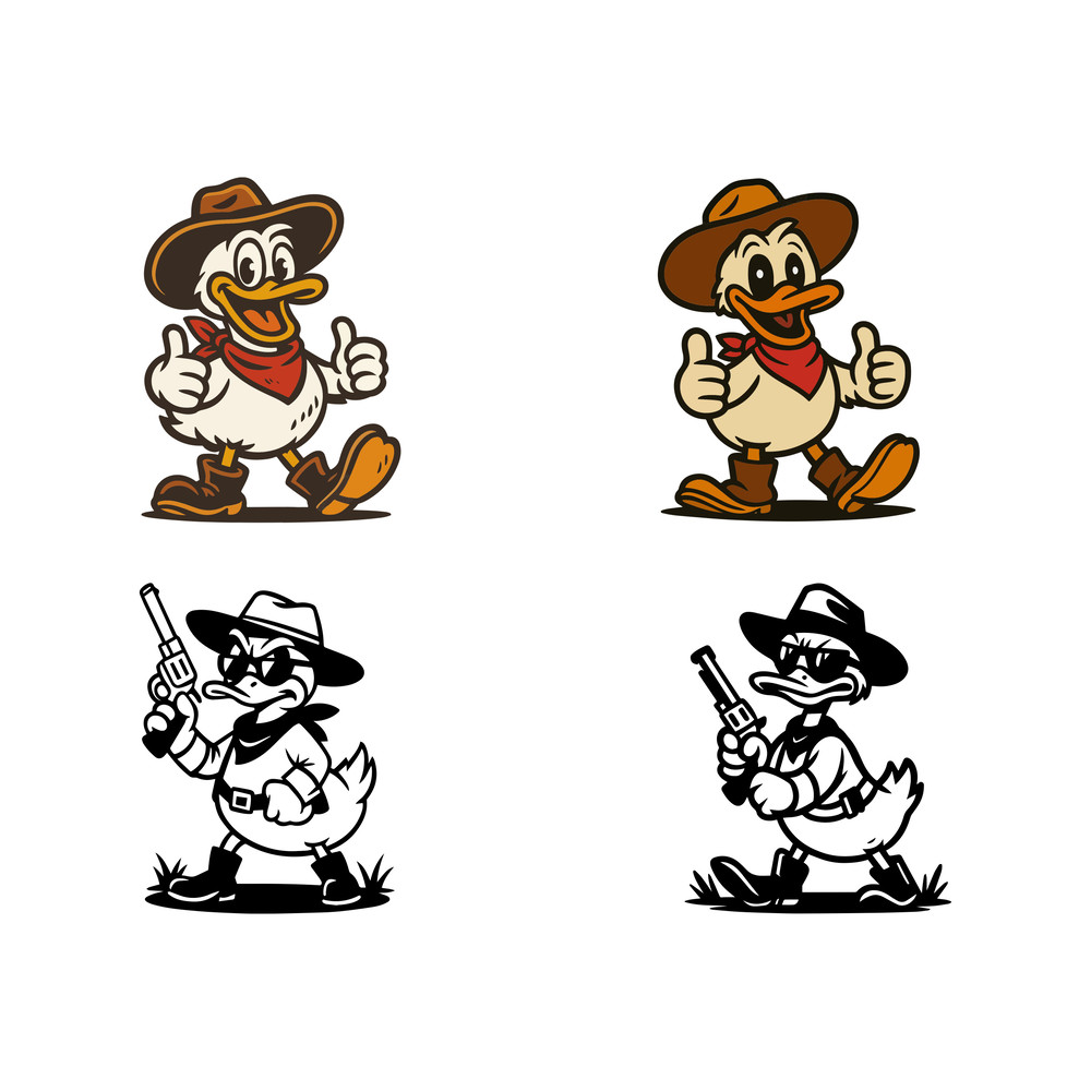 Duck Cowboy Svg Bundle 0