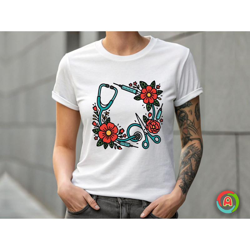 Nurse Floral Frame 1