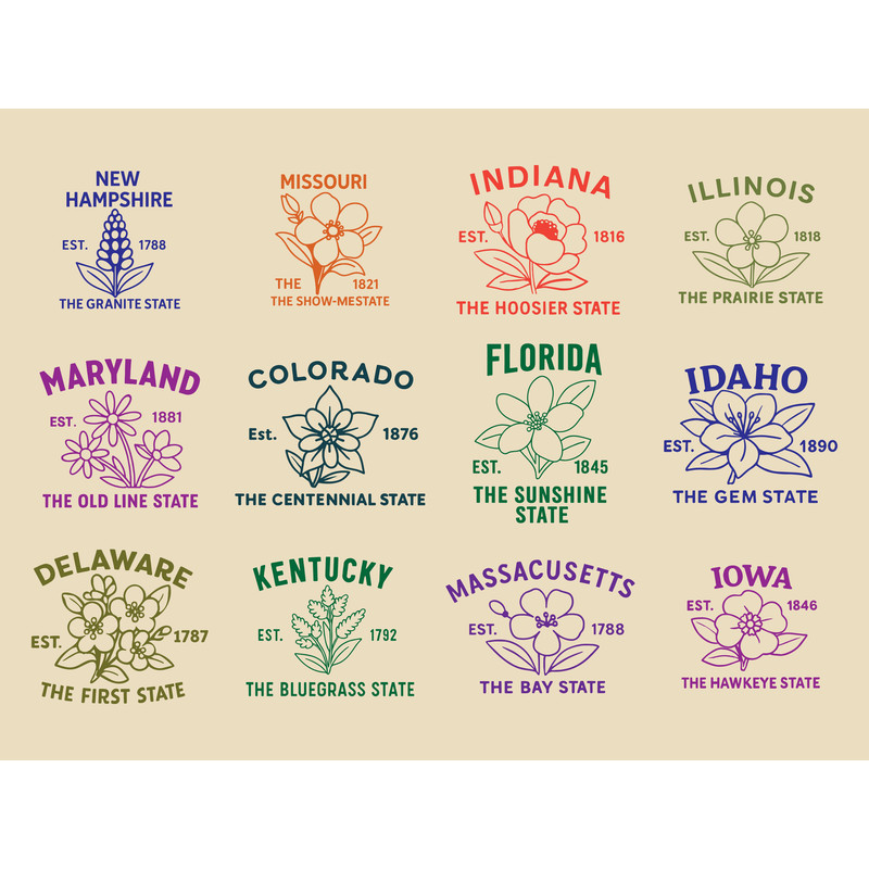 State Flower SVG Bundle 1