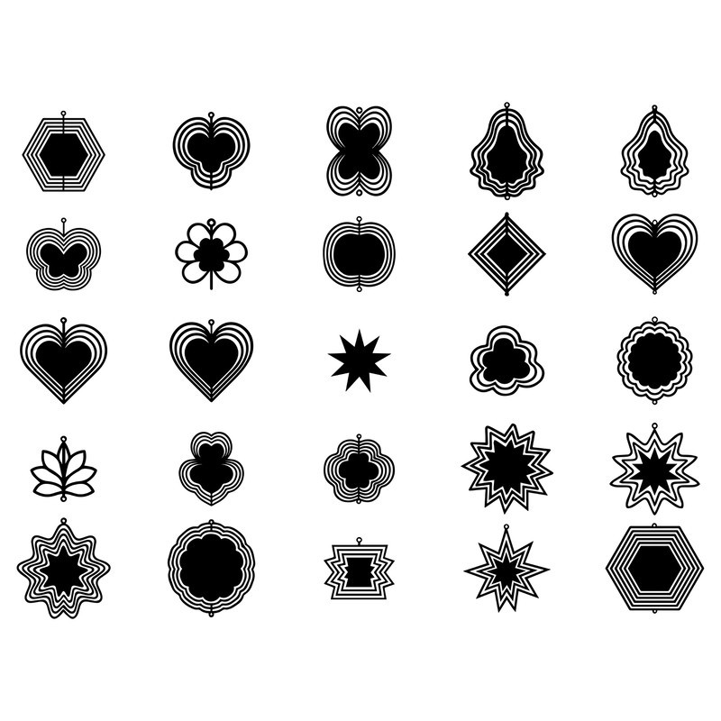 Wind Spinner Template SVG Bundle 1