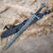 Handmade Damascus Steel Sword With Leather Sheath Elegant Gift For Him Birthday Anniversary Speci 1