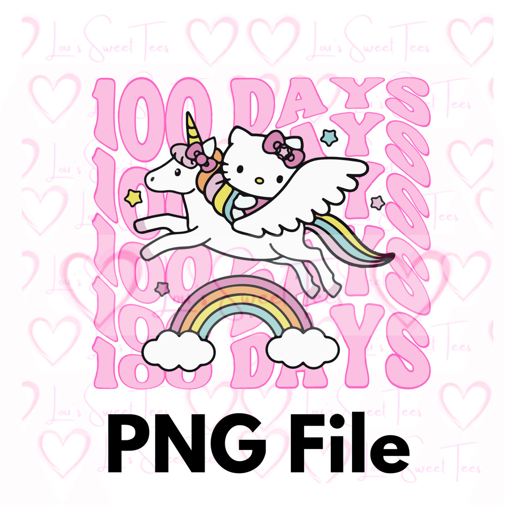 Hello Kitty 100 Days Of School PNG 0