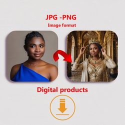 custom royal queen portrait from photo | renaissance portrait | digital product