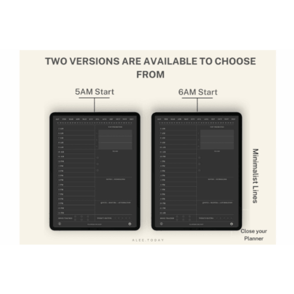 Digital Daily Planner 2025 2026  Undated Goodnotes Planner Daily Planner Weekly Planner Notability  2