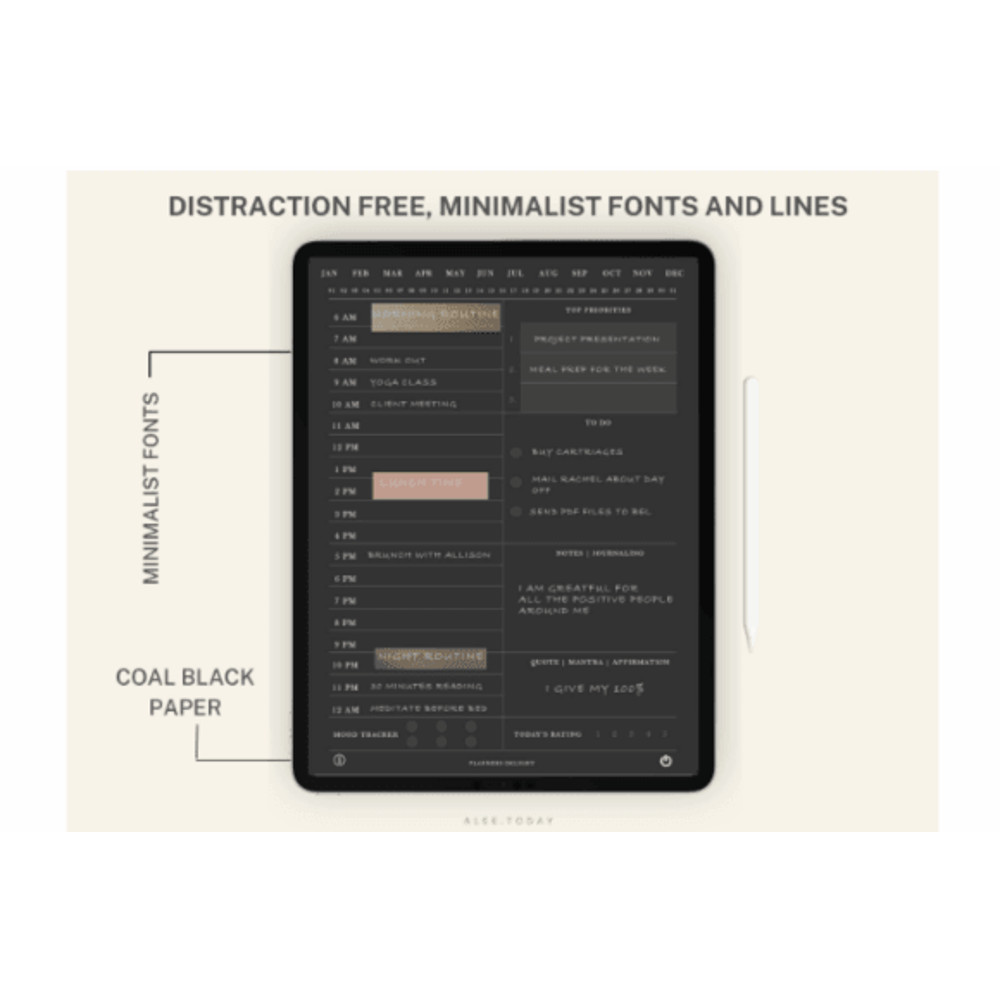 Digital Daily Planner 2025 2026  Undated Goodnotes Planner Daily Planner Weekly Planner Notability  4