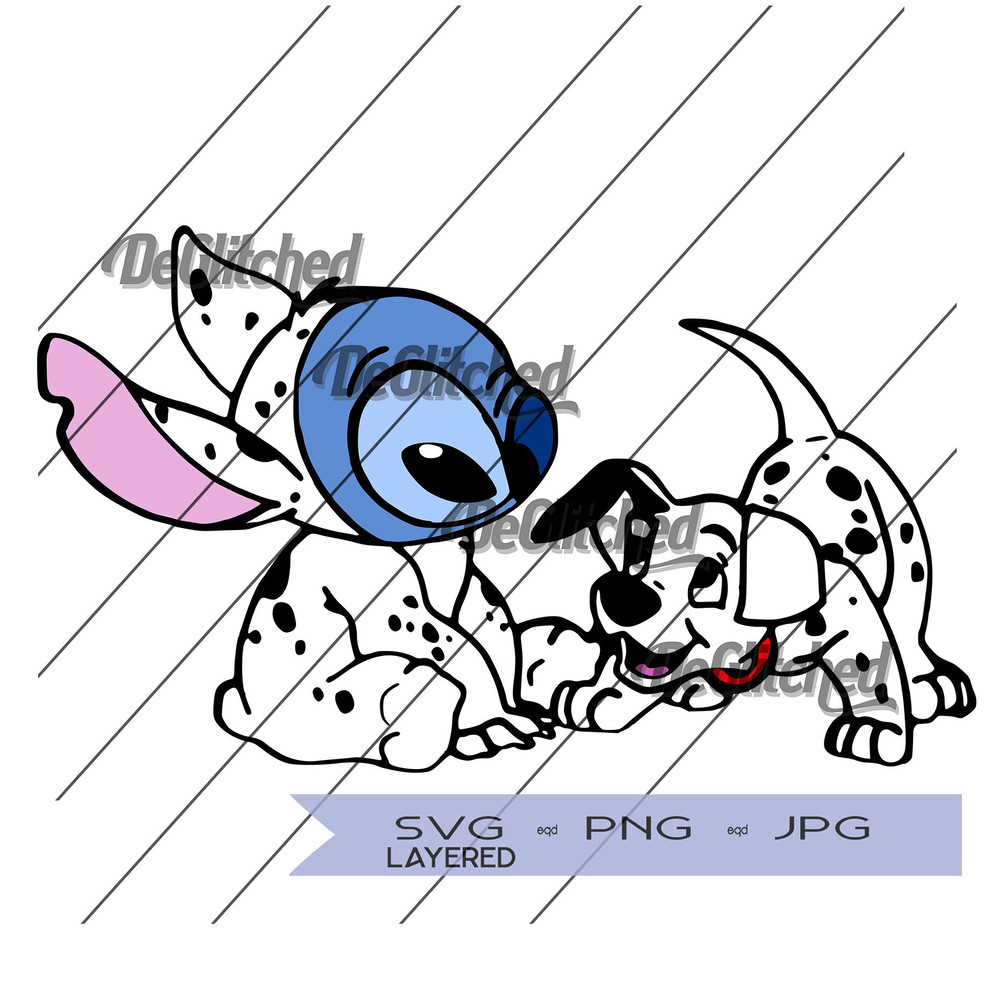 Stitch Dalmatian SVG PNG Digital Download 0