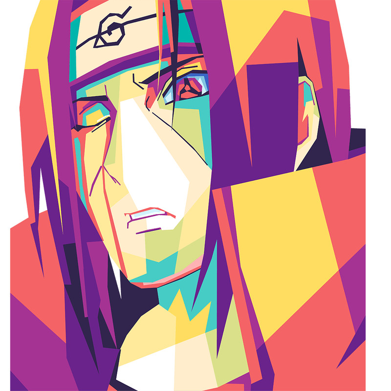 Itachi Wpap Pop Art PNG Transparent Digital Download File For Sublimation 0