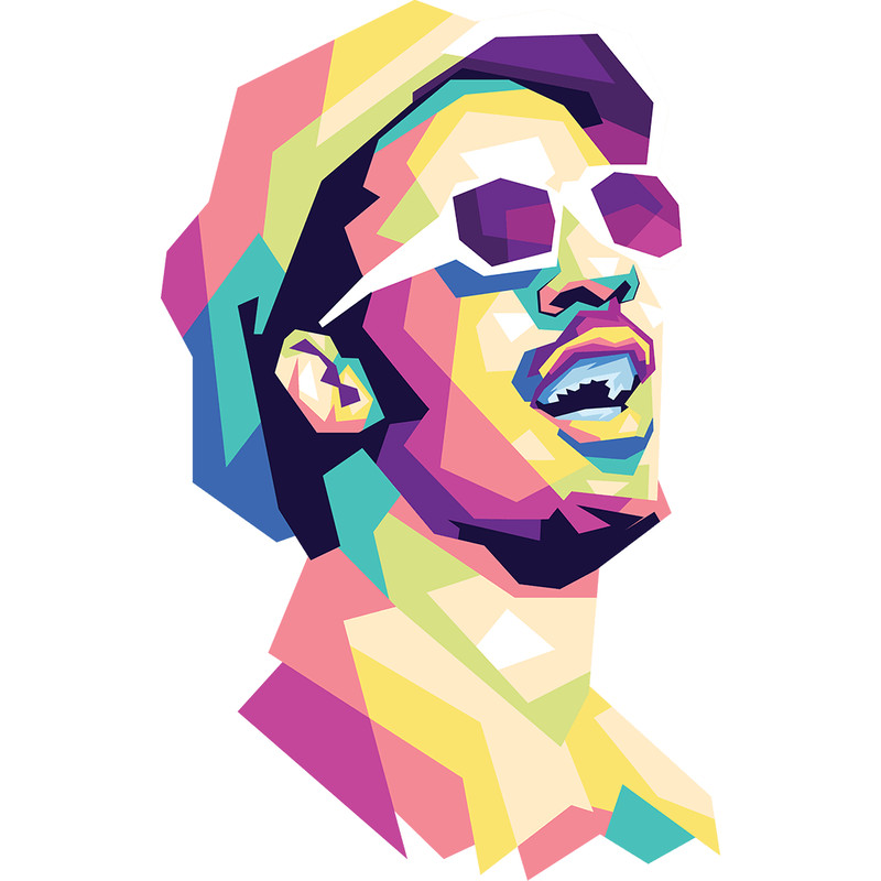Stevie Wonder Retro PNG Sublimation Digital Download 0