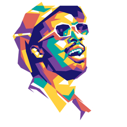 stevie wonder - retro png sublimation digital download1