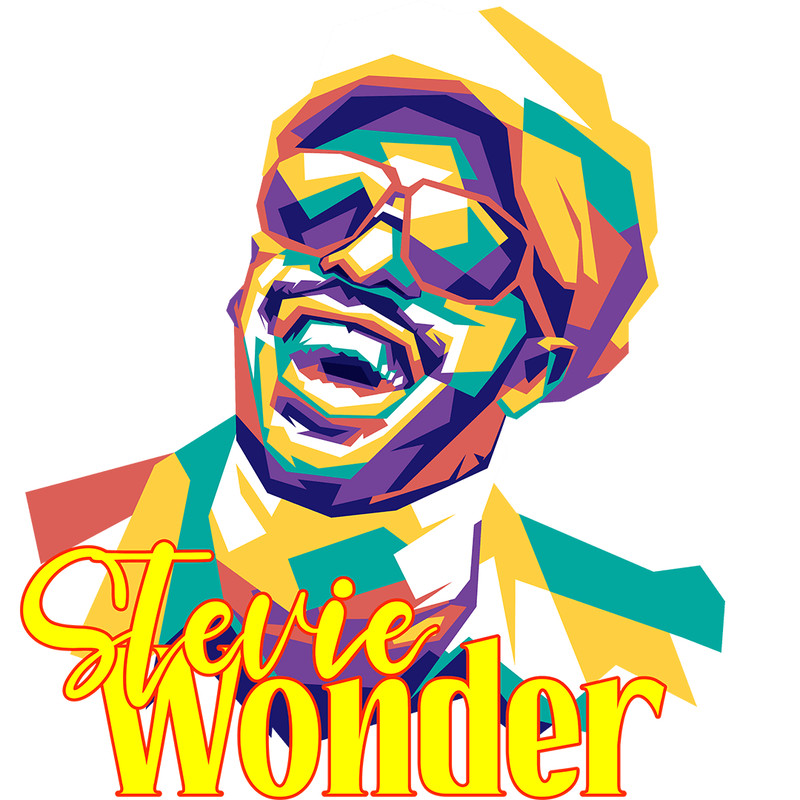 Stevie Wonder Retro PNG Sublimation Digital Download5 0