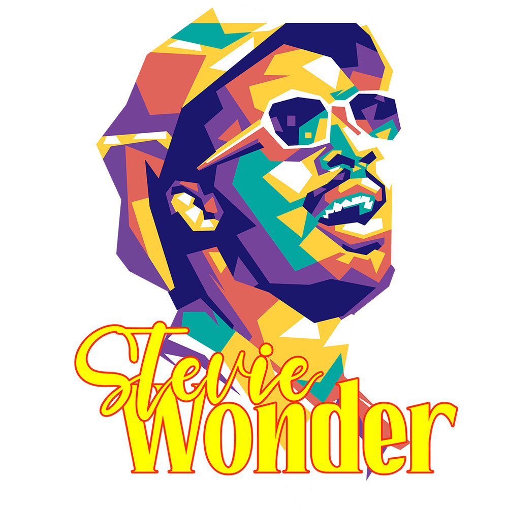 Stevie Wonder Retro PNG Sublimation Digital Download10 0