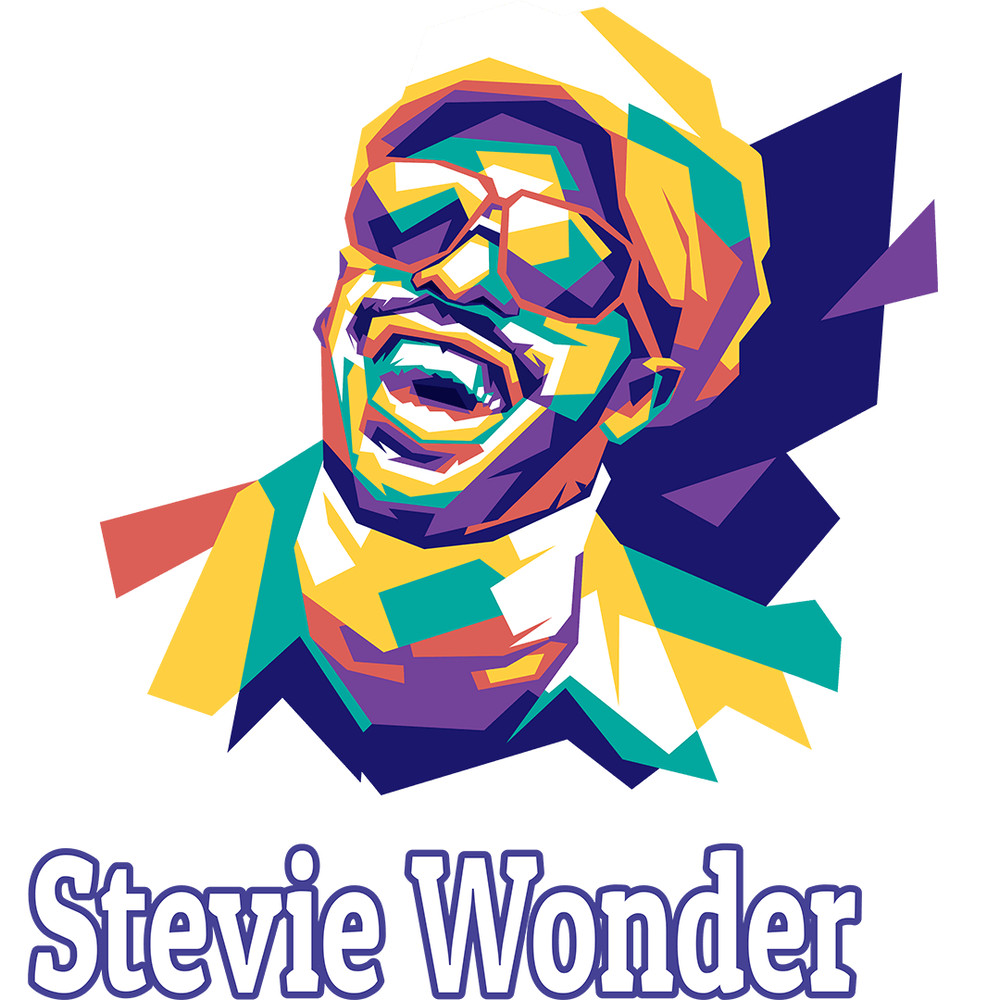 Stevie Wonder Retro PNG Sublimation Digital Download12 0