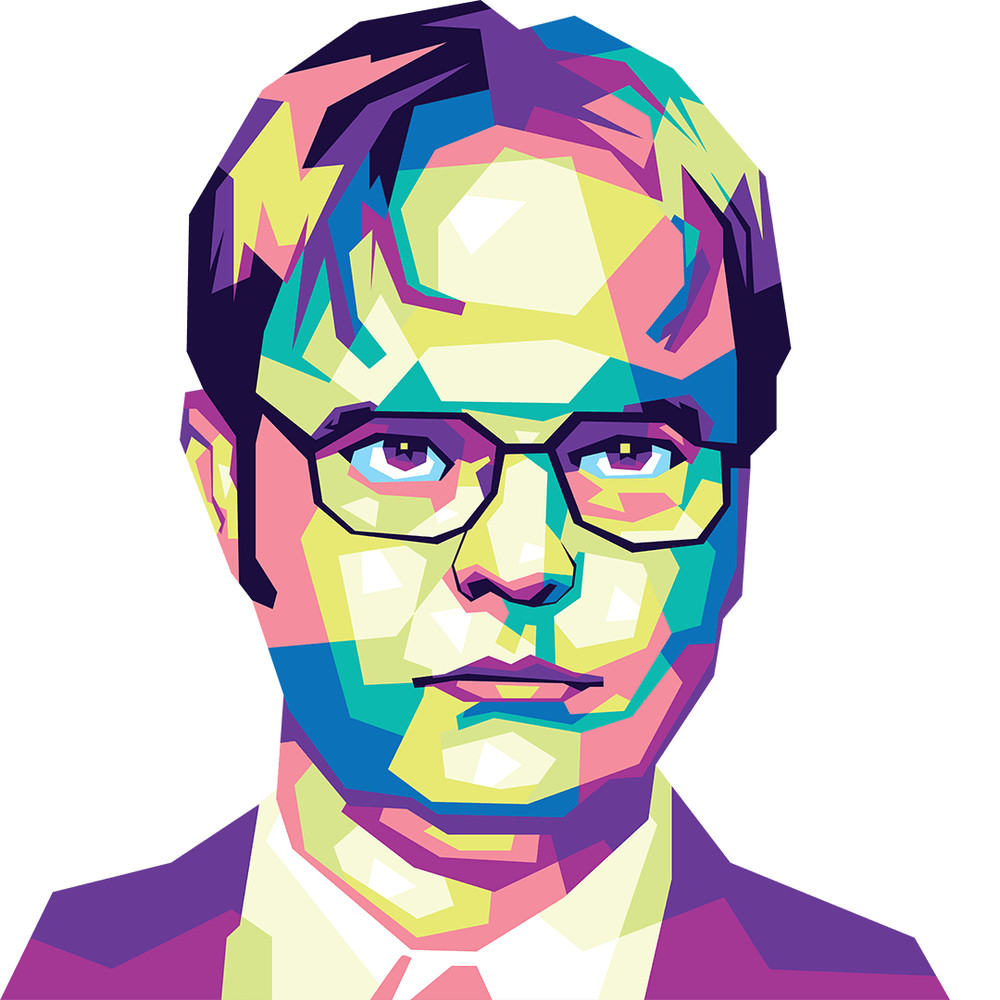 Dwight Schrute False  Retro PNG Sublimation Digital Download 0