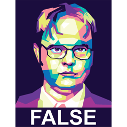 dwight schrute false - retro png sublimation digital download1