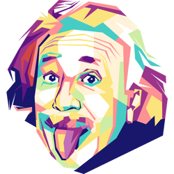 albert einstein - retro png sublimation digital download