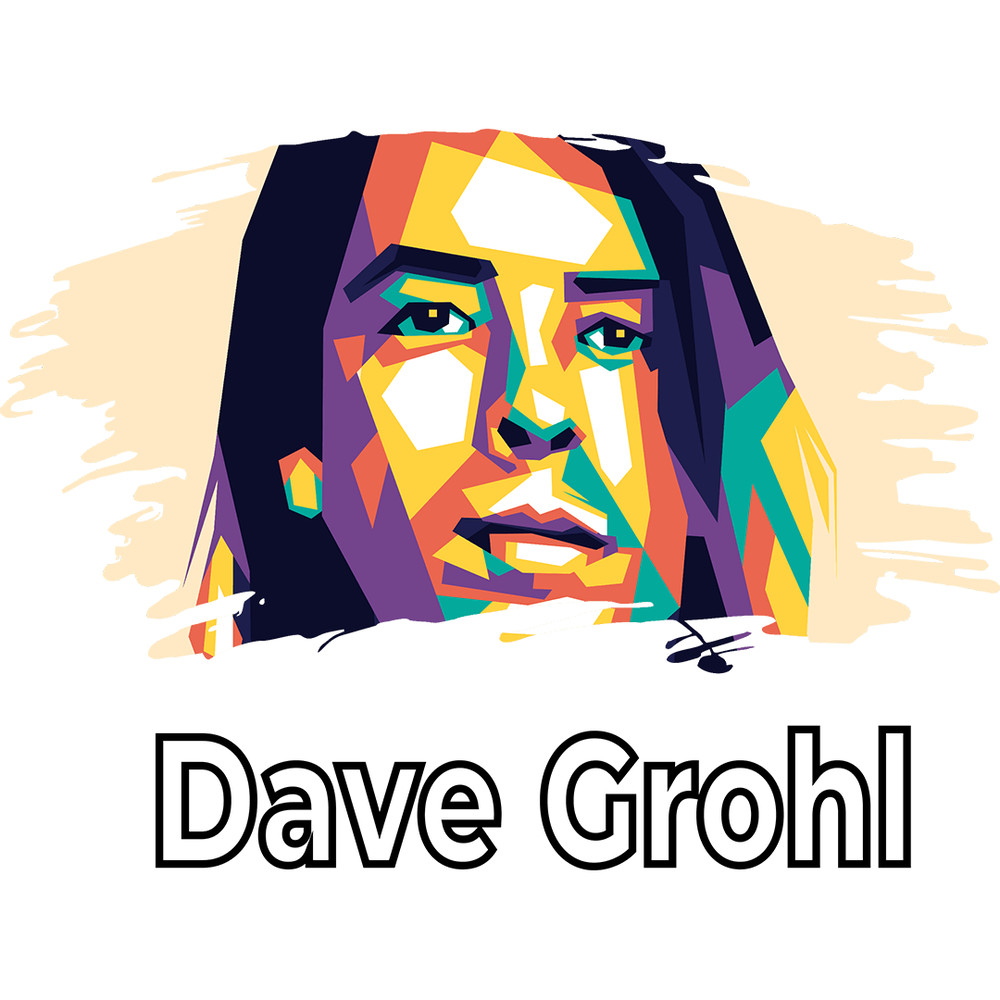 Dave Grohl Retro PNG Sublimation Digital Download 0