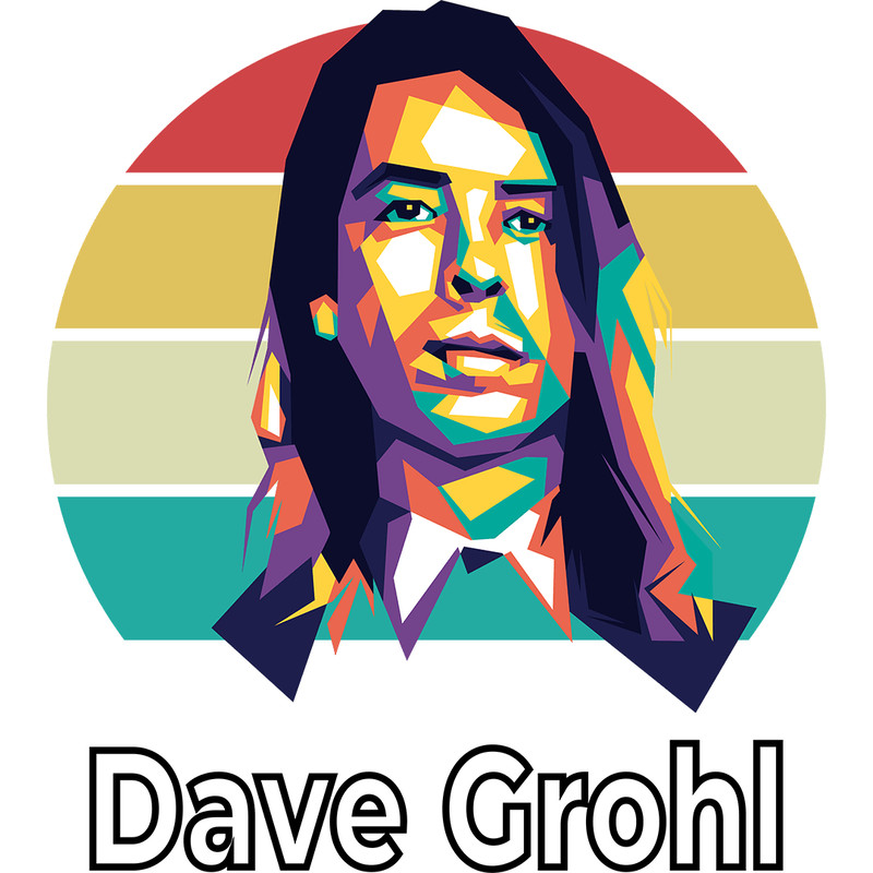 Dave Grohl1 Retro PNG Sublimation Digital Download 0