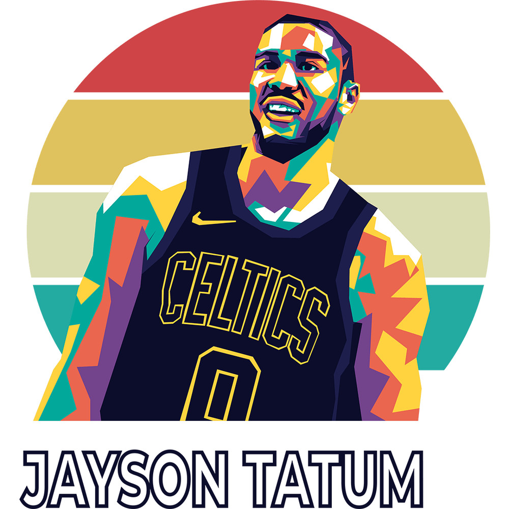 Jayson Tatum Retro PNG Sublimation Digital Download 0