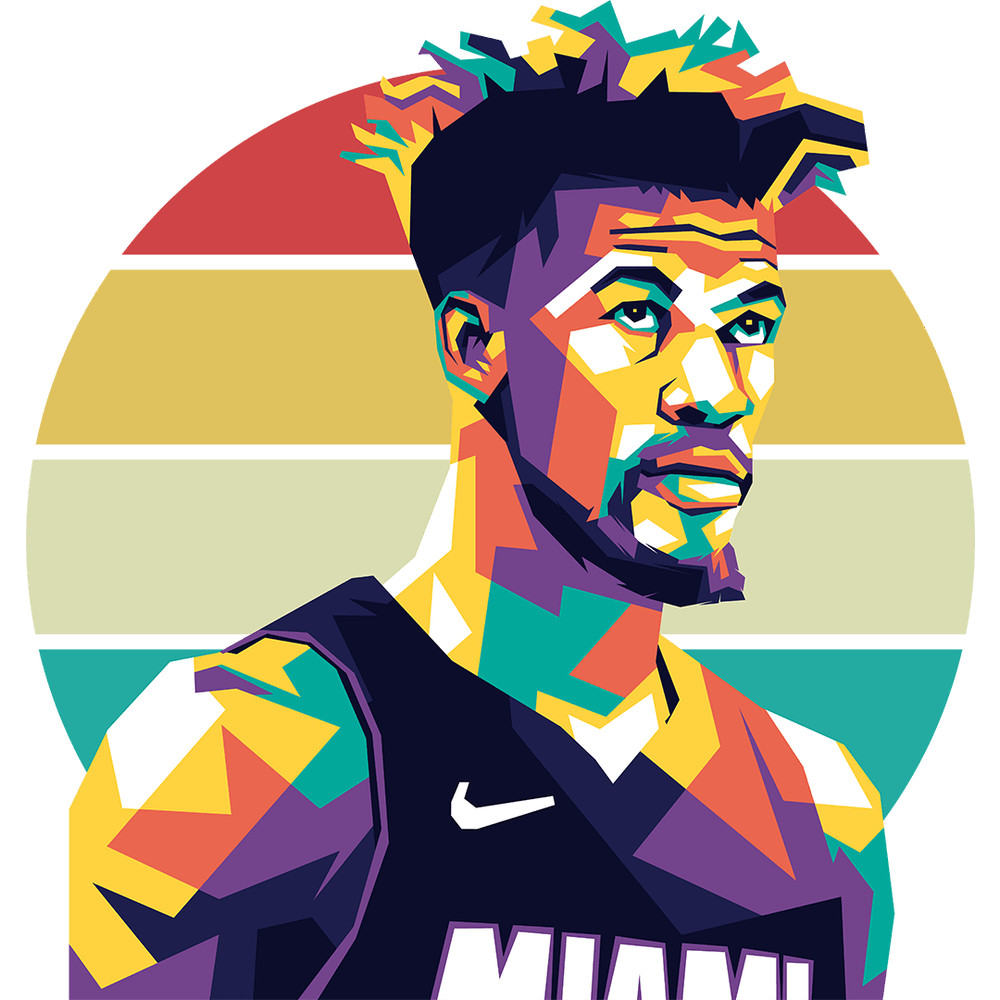 Jimmy Butler Retro PNG Sublimation Digital Download 0