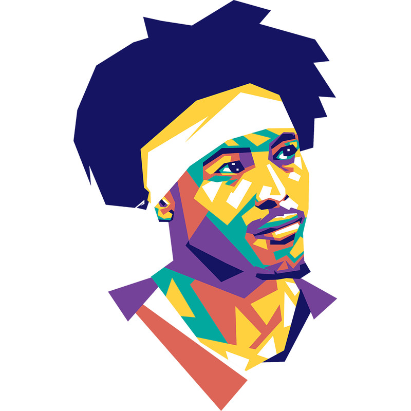 Kelly Oubre1  Retro PNG Sublimation Digital Download 0