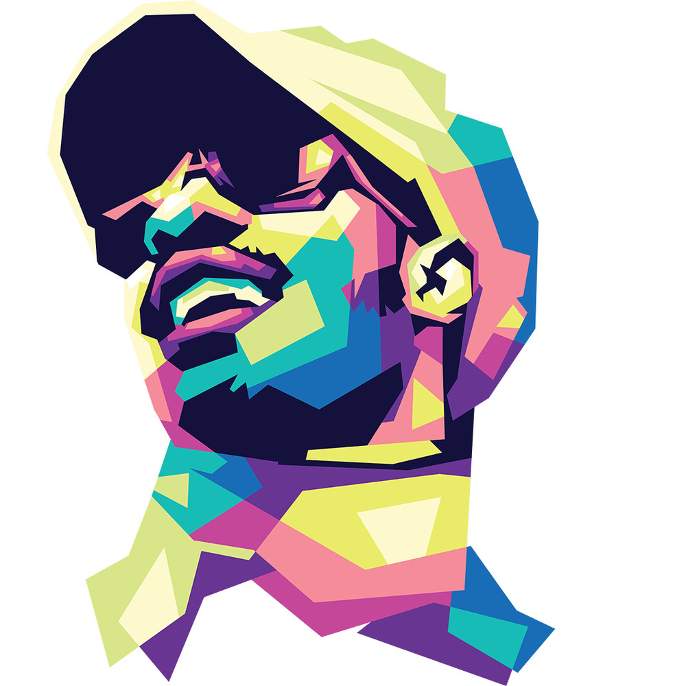 Stevie Wonder 4 Retro PNG Sublimation Digital Download 0