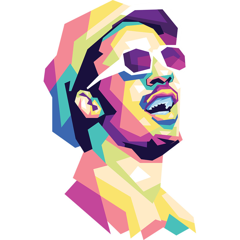 Stevie Wonder 6 Retro PNG Sublimation Digital Download 0