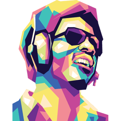stevie wonder -7 retro png sublimation digital download