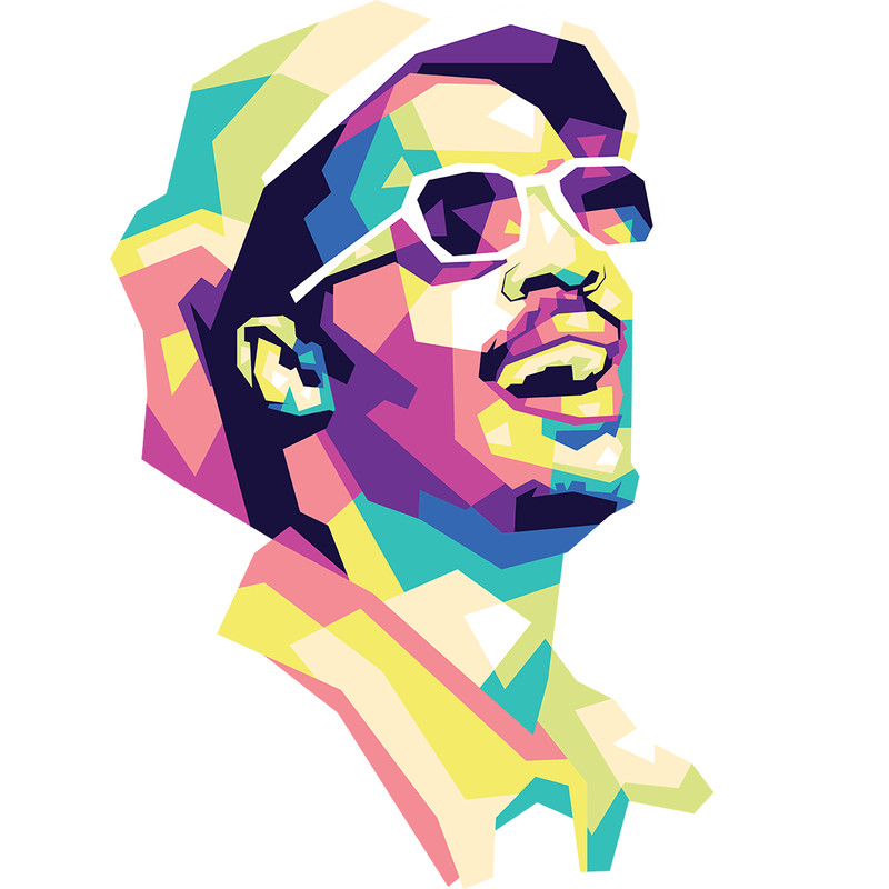 Stevie Wonder 8 Retro PNG Sublimation Digital Download 0