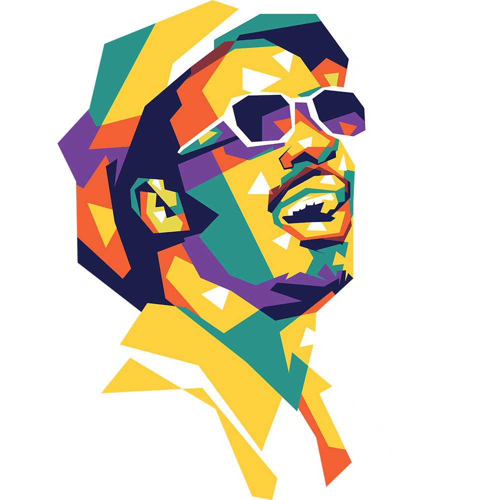 Stevie Wonder 9 Retro PNG Sublimation Digital Download 0