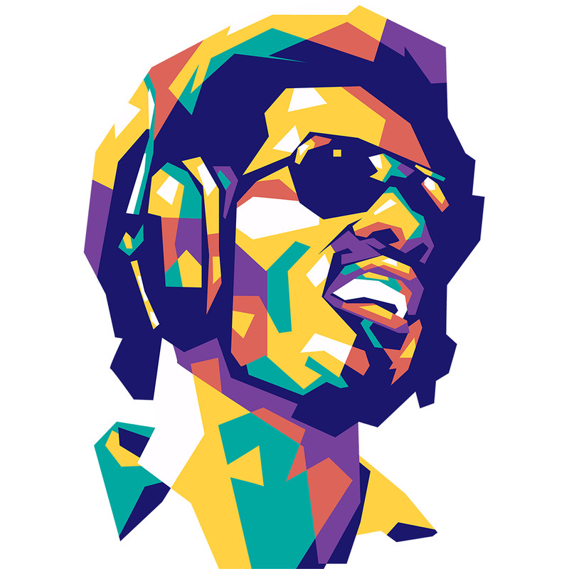 Stevie Wonder 11 Retro PNG Sublimation Digital Download 0