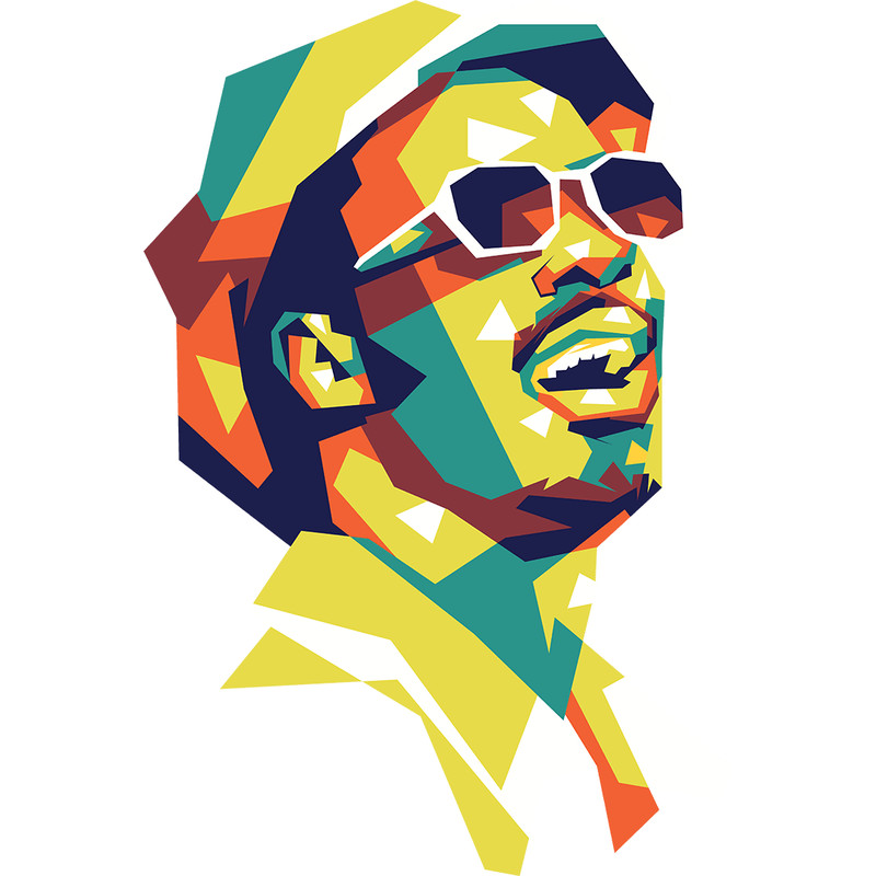 Stevie Wonder 13 Retro PNG Sublimation Digital Download 0