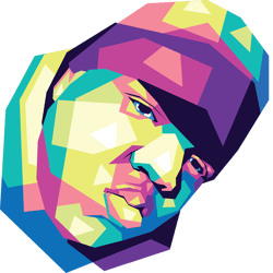 biggie wpap full collor - retro png sublimation digital download