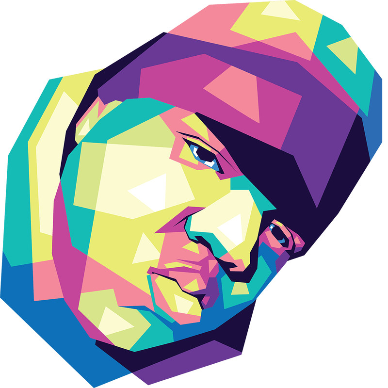 Biggie Wpap Full Collor  Retro PNG Sublimation Digital Download 0