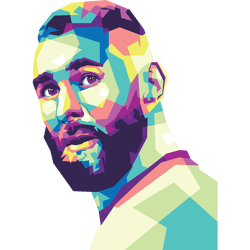 benzema 1- retro png sublimation digital download