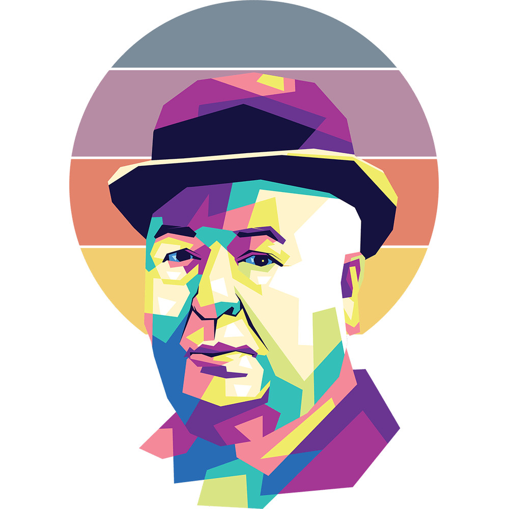 Alfred Hitchcock Retro PNG Sublimation Digital Download 0