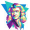 Isaac Newton Retro Retro PNG Sublimation Digital Download 0