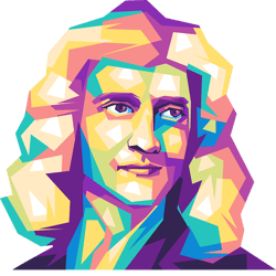 isaac newton - retro png sublimation digital download