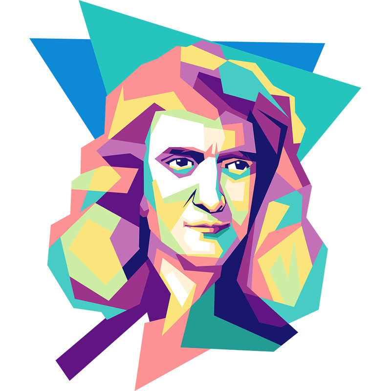Isaac Newton 1 Retro PNG Sublimation Digital Download 0
