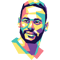 Wpap Neymar Jr Retro PNG Sublimation Digital Download 0