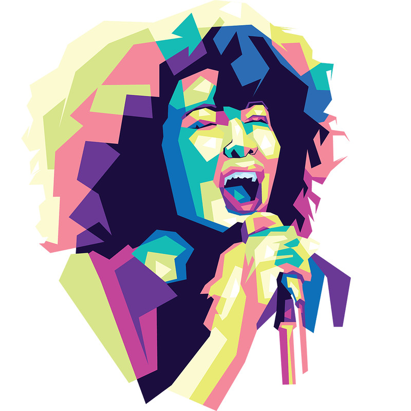 Tina Turner WPAP Design Wpap Color Retro PNG Sublimation Digital Download 0