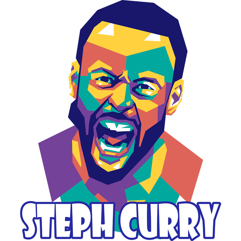 Steph Curry6 Retro PNG Sublimation Digital Download 0