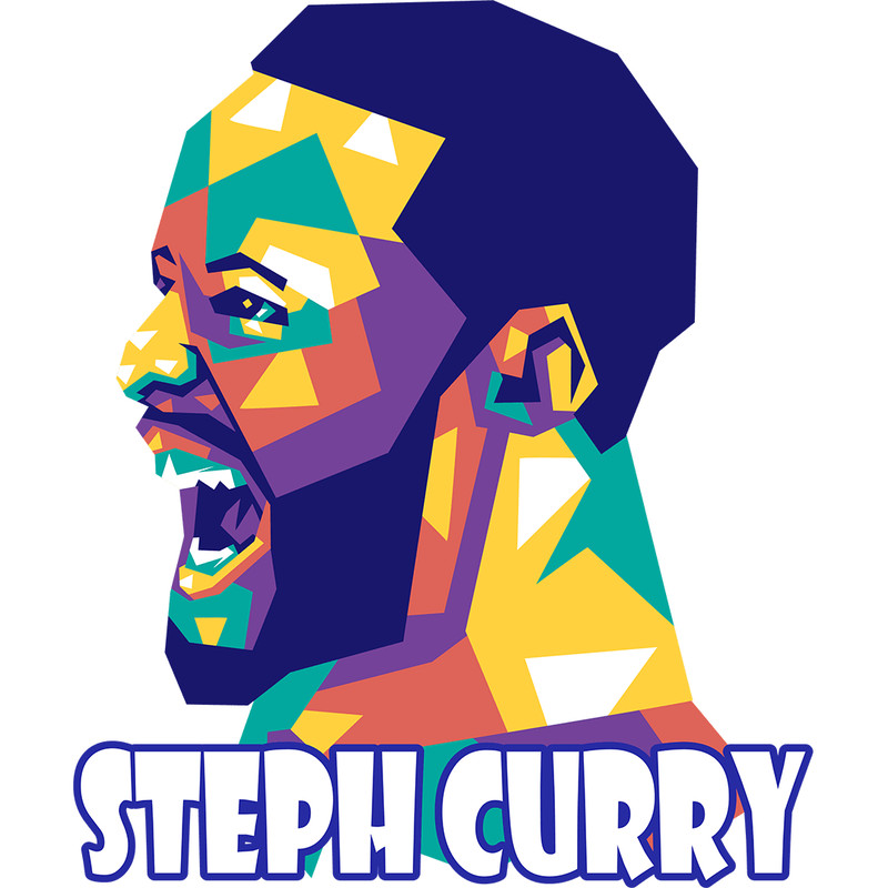 Steph Curry9 Retro PNG Sublimation Digital Download 0