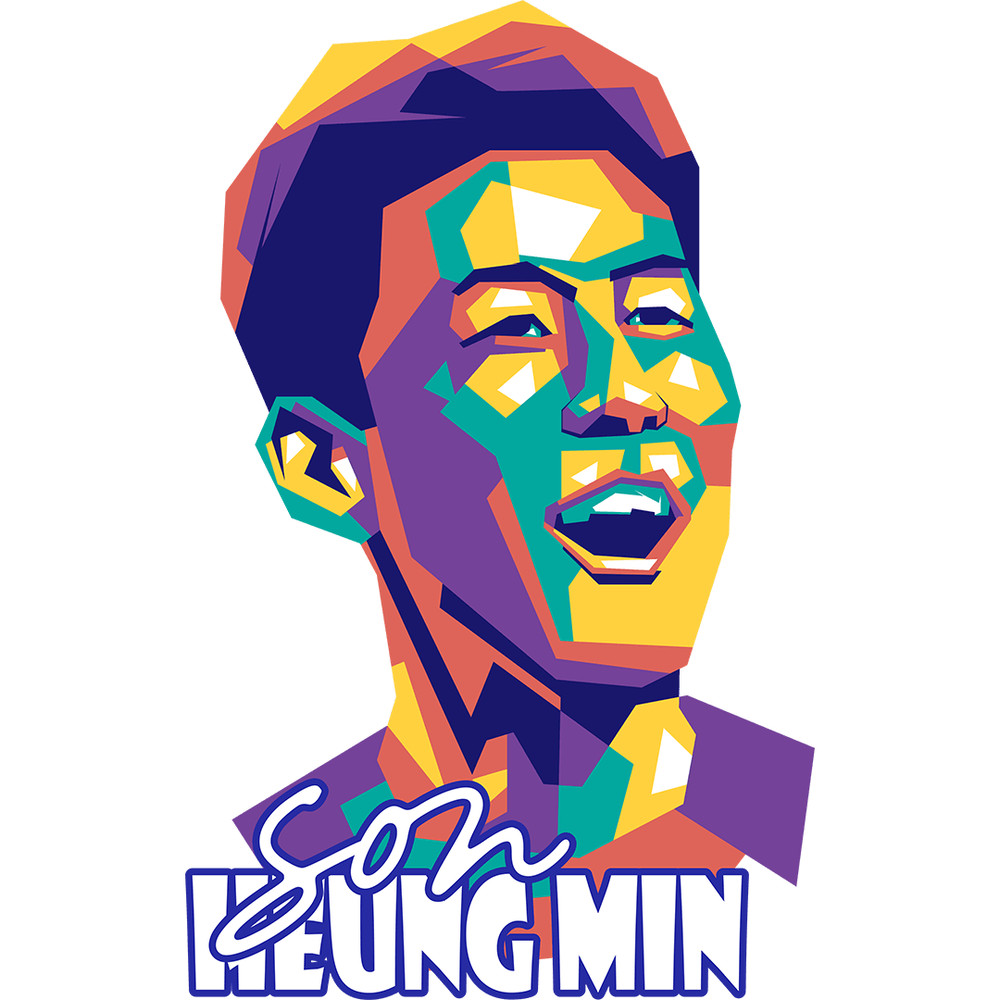 Son Heung Min5 Retro PNG Sublimation Digital Download 0