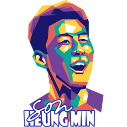 son heung min5- retro png sublimation digital download