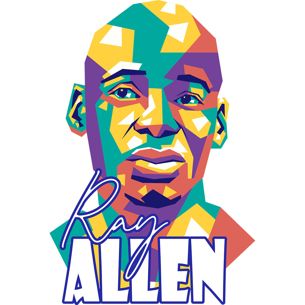 Ray Allen2 Retro PNG Sublimation Digital Download 0