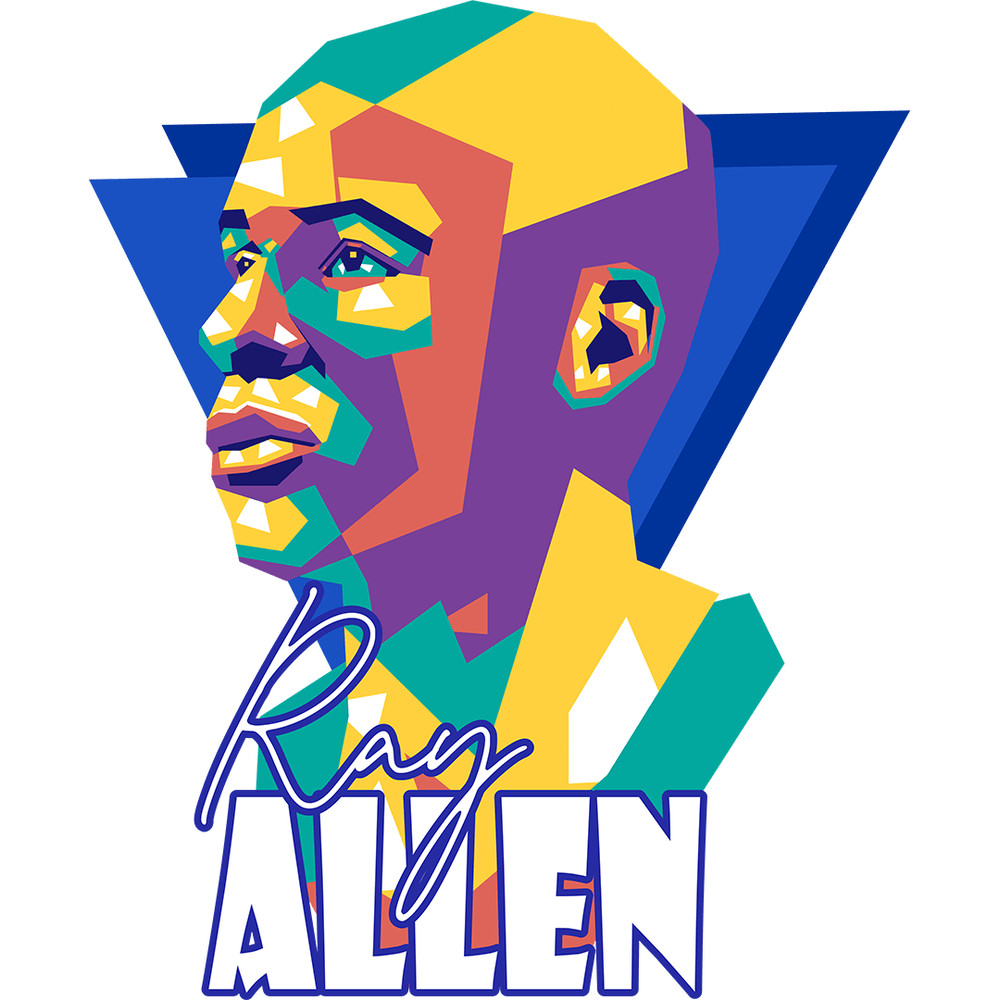 Ray Allen3 Retro PNG Sublimation Digital Download 0